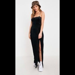 Free people Black Velvet Maxi Dress